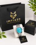 Diamond Silver with Tifny | Day & Date | Waterproof Watch