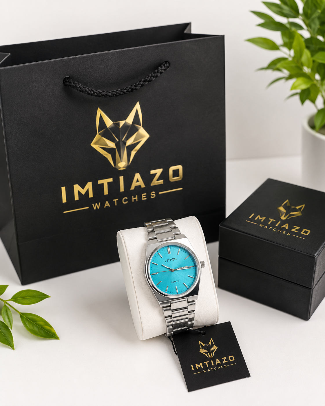 Diamond Silver with Tifny | Day & Date | Waterproof Watch